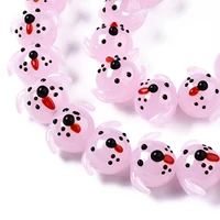 1535pcs puppys cats panda animal theme bumpy lampwork beads for necklace earrings glass charms diy jewelry making findings