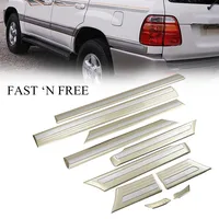 For Toyota Land Cruiser LC100 4700 1998-2007 Door Panel Anti-Collision Strip Trim Car Exterior Body Side Decoration Styling Bar