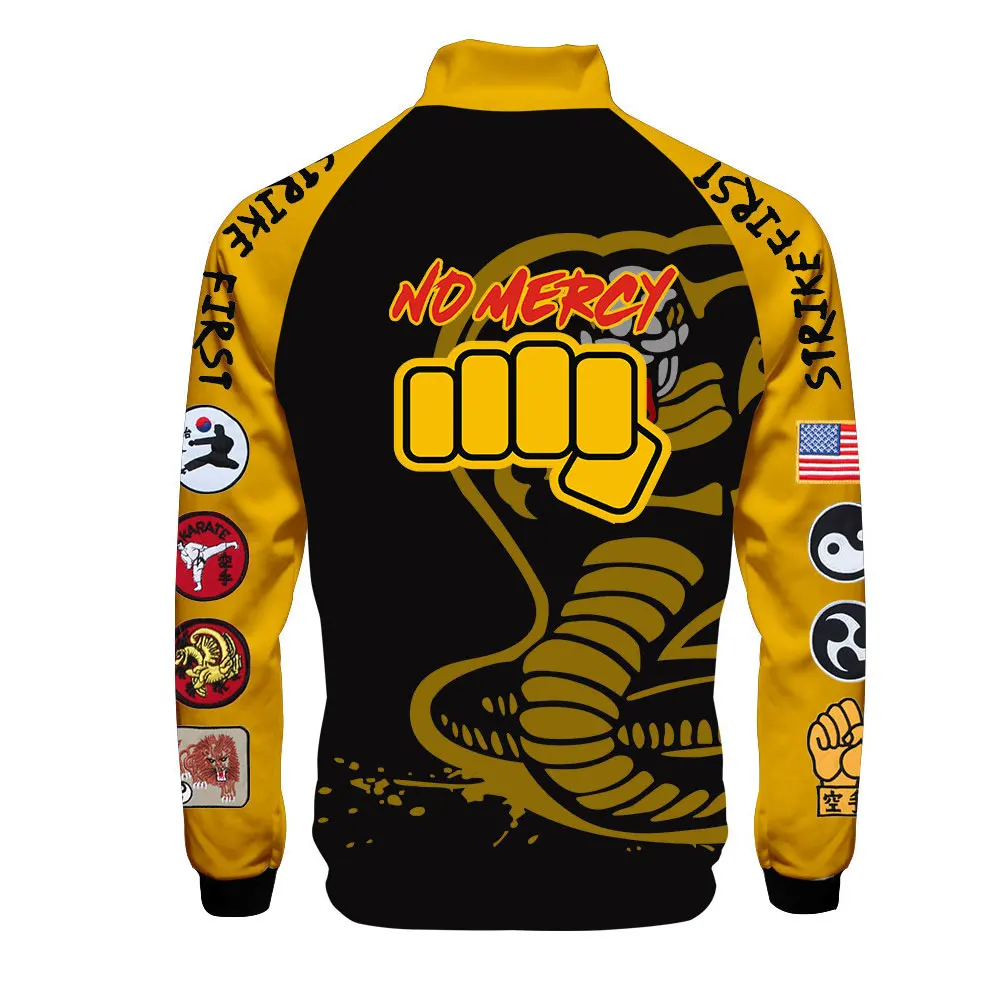 Детская толстовка для косплея Karate Кобра Кай пуловер с 3D принтом свитшот на молнии