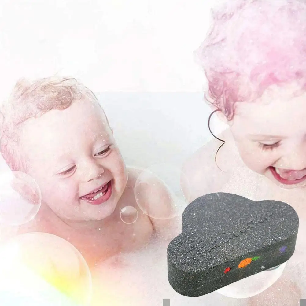 

Black Cloud Bath Salts Rainbow Exfoliating Bath Ball For Adults Soap Children Kids Moisturizing Care Skin G0H5