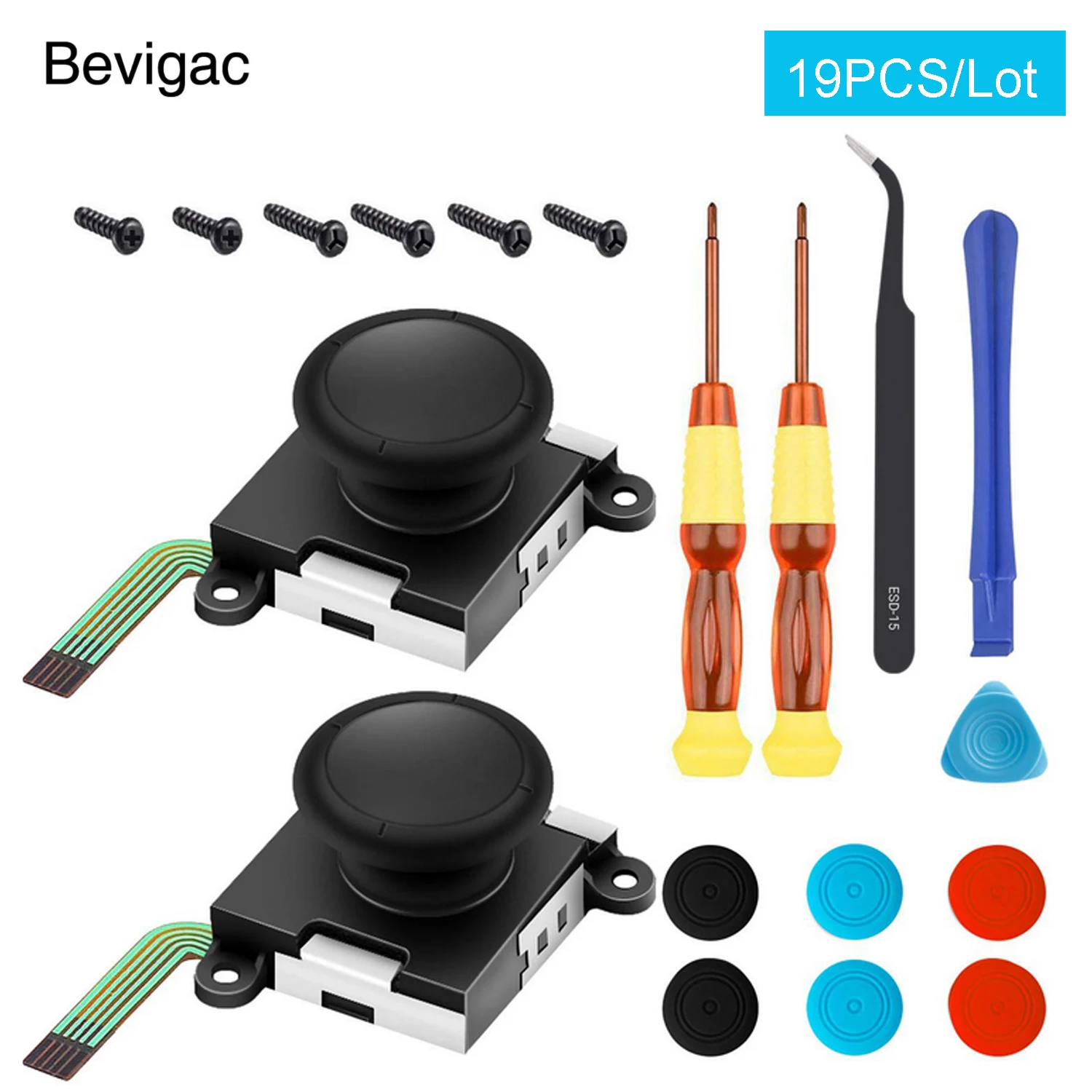 Bevigac 19 шт. Профессиональный аналоговый 3D Joy con контроллер джойстика Замена Ремонт