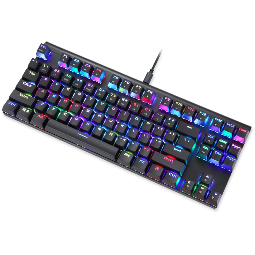 Motospeed CK101 USB Проводная 87 клавиш русская игровая механическая клавиатура красный
