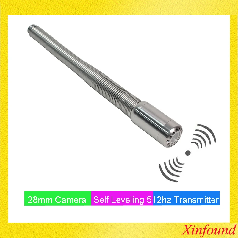 Лидер продаж 23 дюйма 28 мм головка камеры для осмотра труб длинная пружина 512 Гц