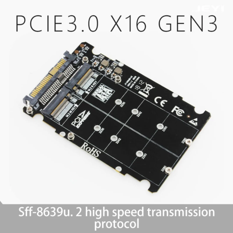 

JEYI U2PCB U.2 адаптер карты памяти SSD расширения PCIE3.0 X4 SATA двойной интерфейс U2