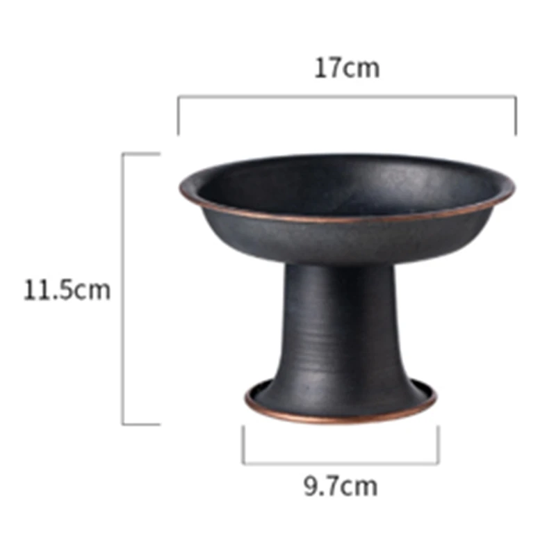 Ретро круглая железная Высокая подставка металлическая винтажная тарелка для