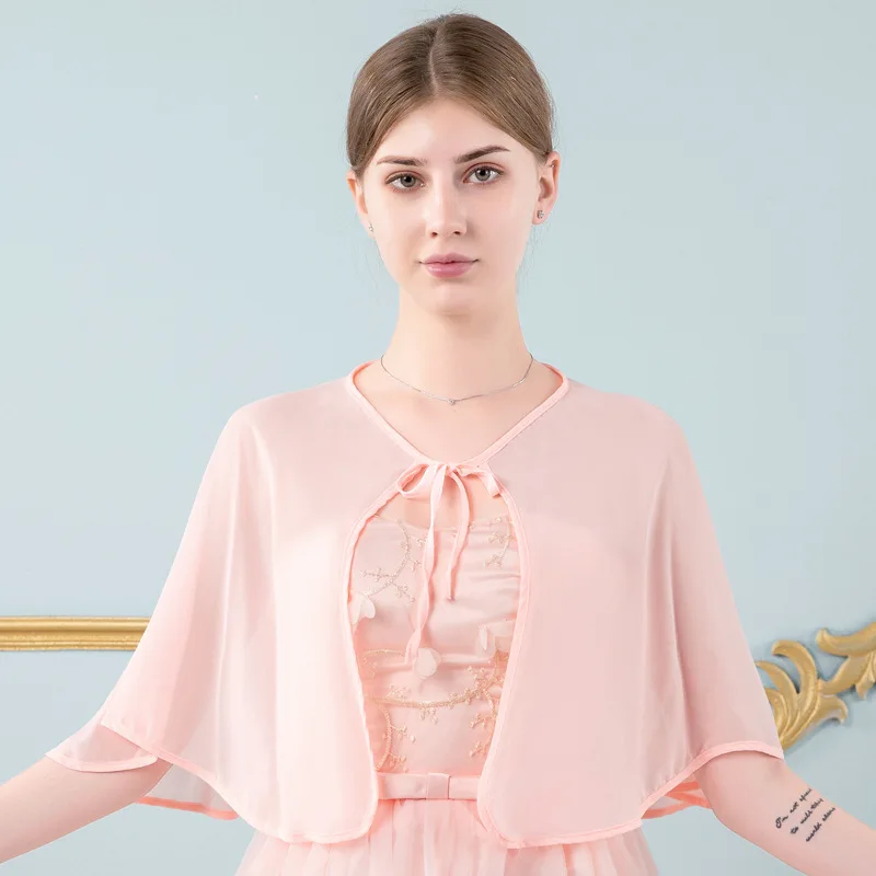 Вечернее платье шаль винтажный шифоновый Кардиган большого размера без рукавов