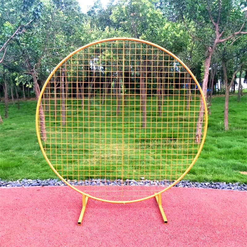 Круг железная Арка свадебный фон сетка открытый газон Свадьба День Рождения