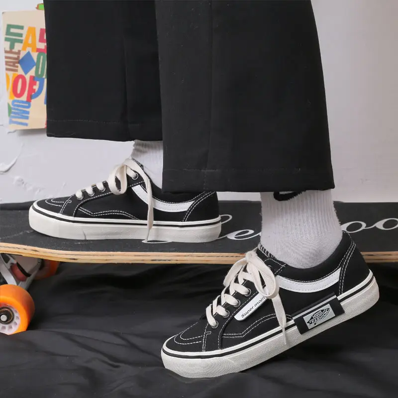 

Fashion Casual Shoes Women's Vulcanize Shoes New Style Sneakers Ladies Lace-up Breathable Walking Canvas Shoes Tenis Feminino