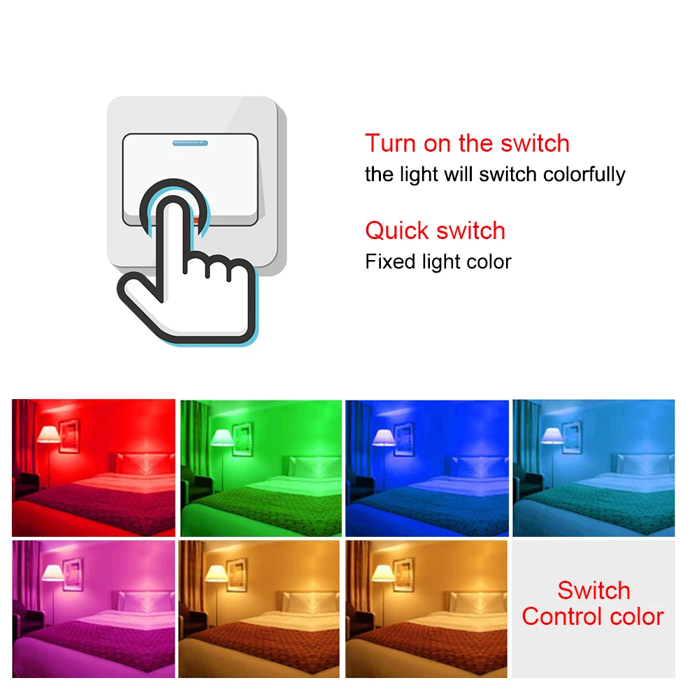 FOXGBF светодиодный светильник RGB 5 Вт 7 E27 220 В лампа высокой яркости домашний для
