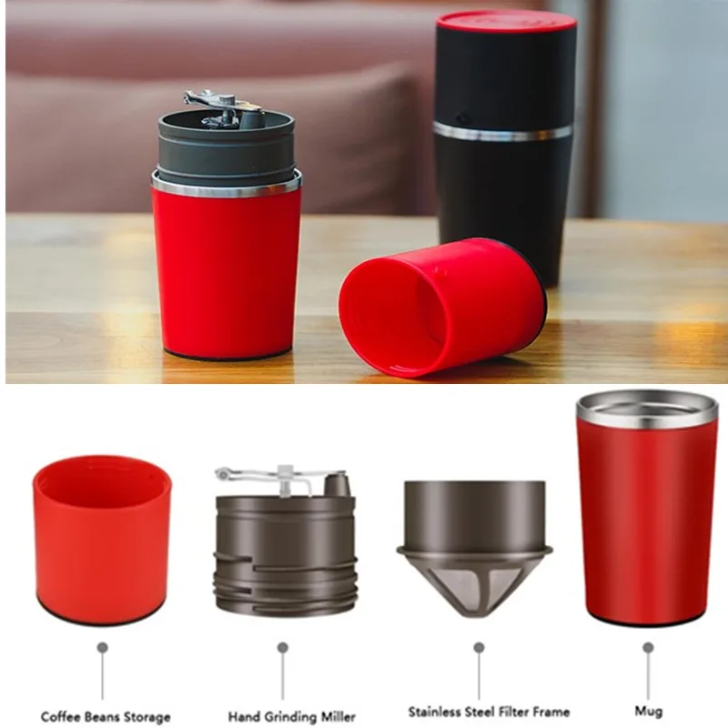 Prezzo Macchina Per Caffè Espresso Portatile Da Viaggio A Pressione Manuale Macinacaffè Macinacaffè Manuale 4 In 1