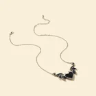 Ожерелье женское металлическое в стиле хип-хоп, черного цвета