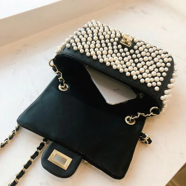 2019 Новый много жемчужным бисером роскошные сумки в руку женские дизайнерские