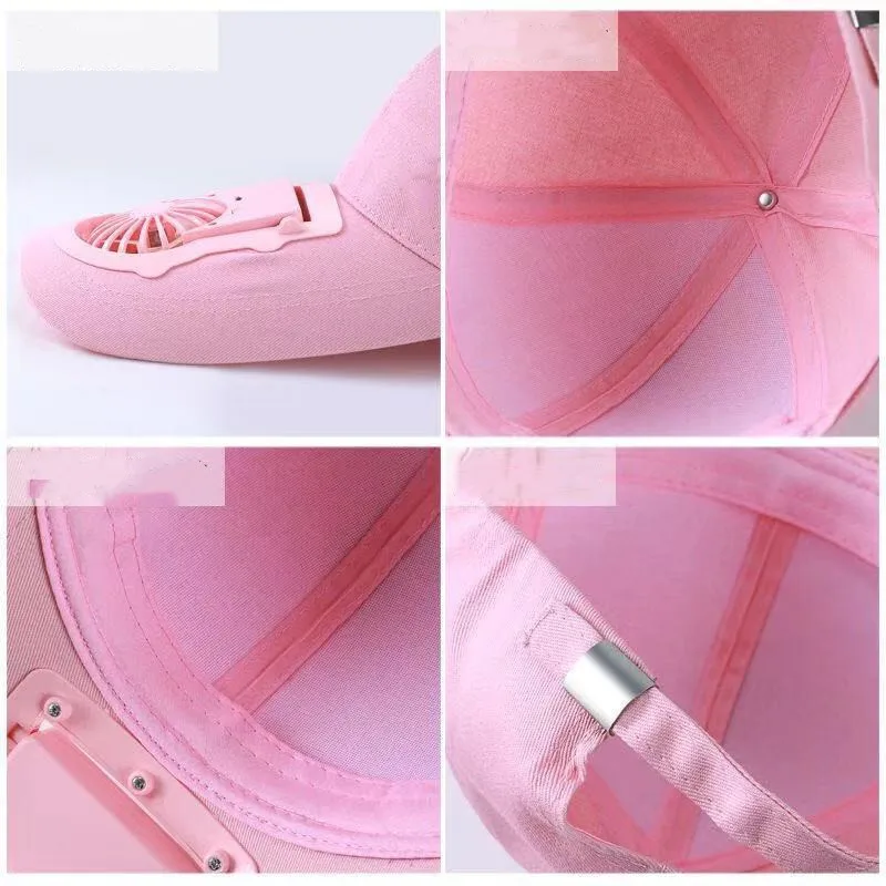 

Portable USB Charging Fan Hat Unisex Adjustable Summer Sunscreen Sports Baseball Caps UV Protect Visors Mini Cooler Fan 2021 New