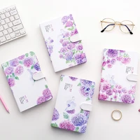 magnetic buckle notebook flower cover school student daily notepad stationery schedule a6 page planning diary thicked workbook