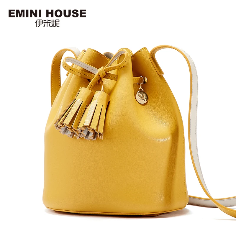 EMINI HOUSE сумка мешок с кисточками сумки через плечо для женщин роскошные женские