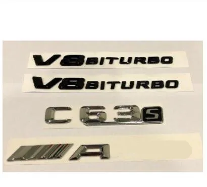 Хром C63s Для AMG &amp V8 BITURBO наклейка эмблема значок посылка для Benz C63 | Автомобили и