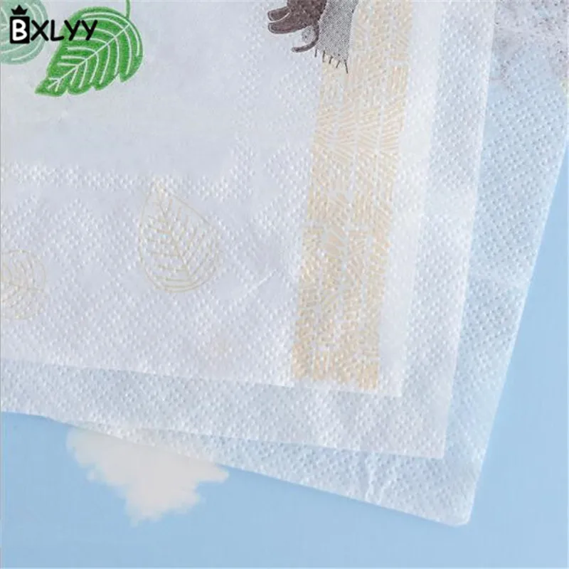 BXLYY 2 шт. мультфильм растение кошка одноразовые бумажные полотенца трехслойный платок с принтом бумажные вечерние украшения подарок Рождество. 85z