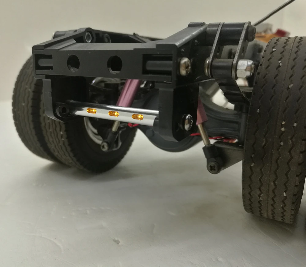 Cnc алюминиевый сплав металл светодиодный задний свет для 1/14 Tamiya RC грузовик