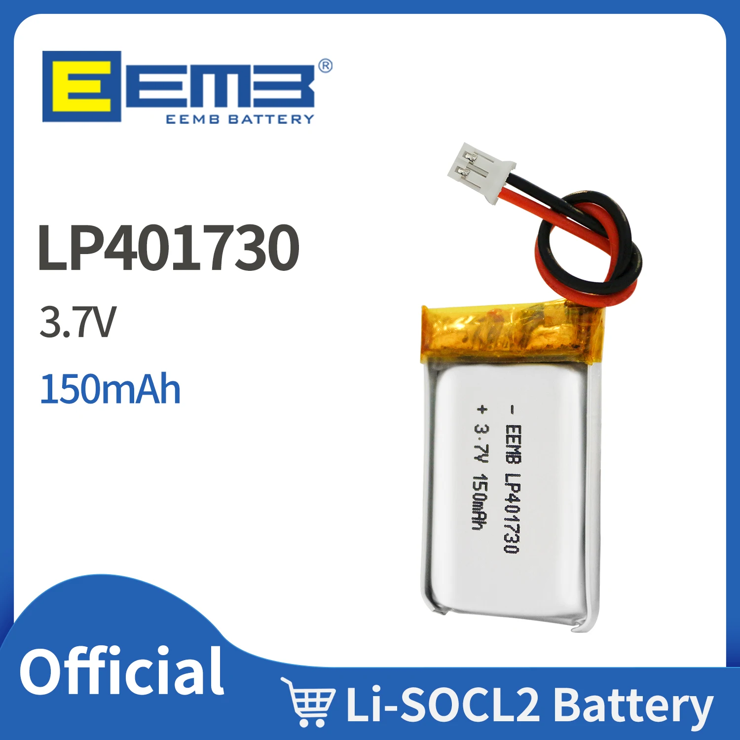 EEMB LP401730 3 7 V Lipo150mAh литиевая полимерная аккумуляторная батарея для смартфона MP3 MP4