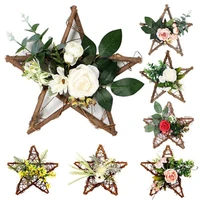 artificial five pointed star flower indoor outdoor garland simulation rose easter bouquet fathers day gift home decoration