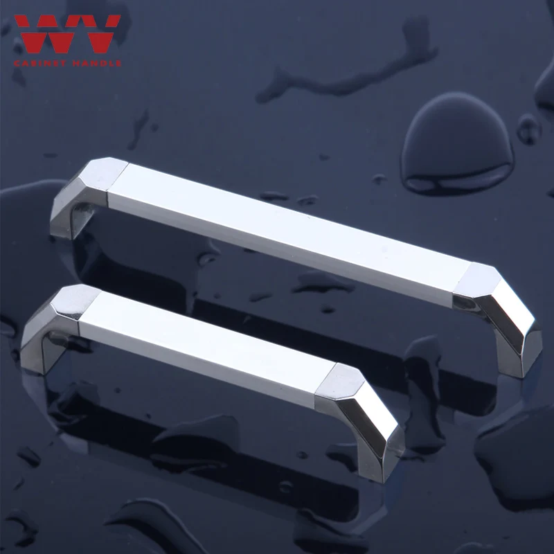 Серебристые хромированные ручки WV ручка для дверей шкафа дверного дверной шкаф
