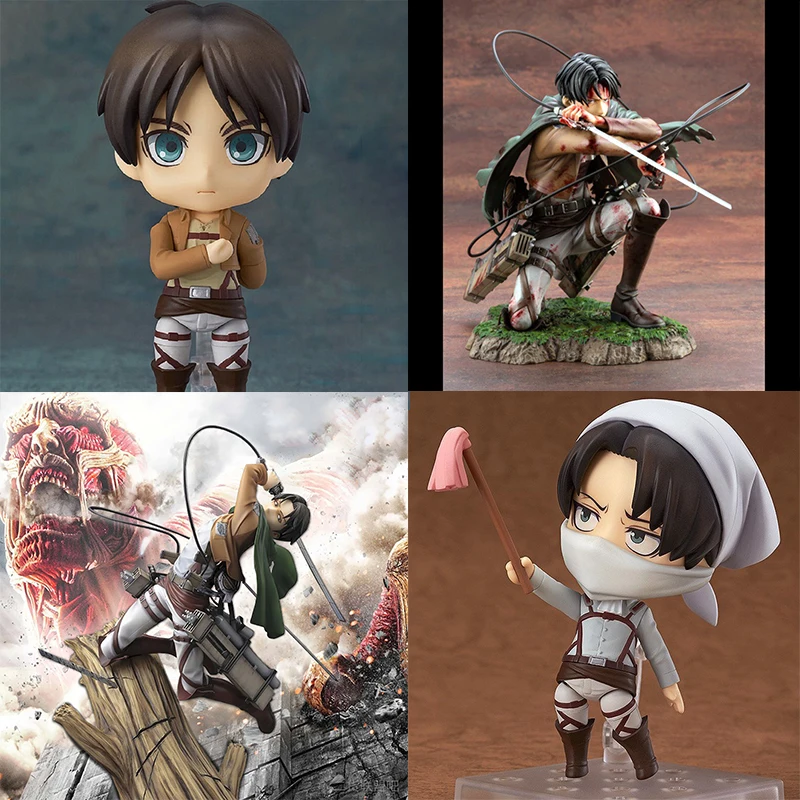 

2021 NEW Attack on Titan Figure Artfx J Levi Battle Damage Figma Eren Jaeger Mikasa Ackerman Ackerman Levi Figure Toy Doll