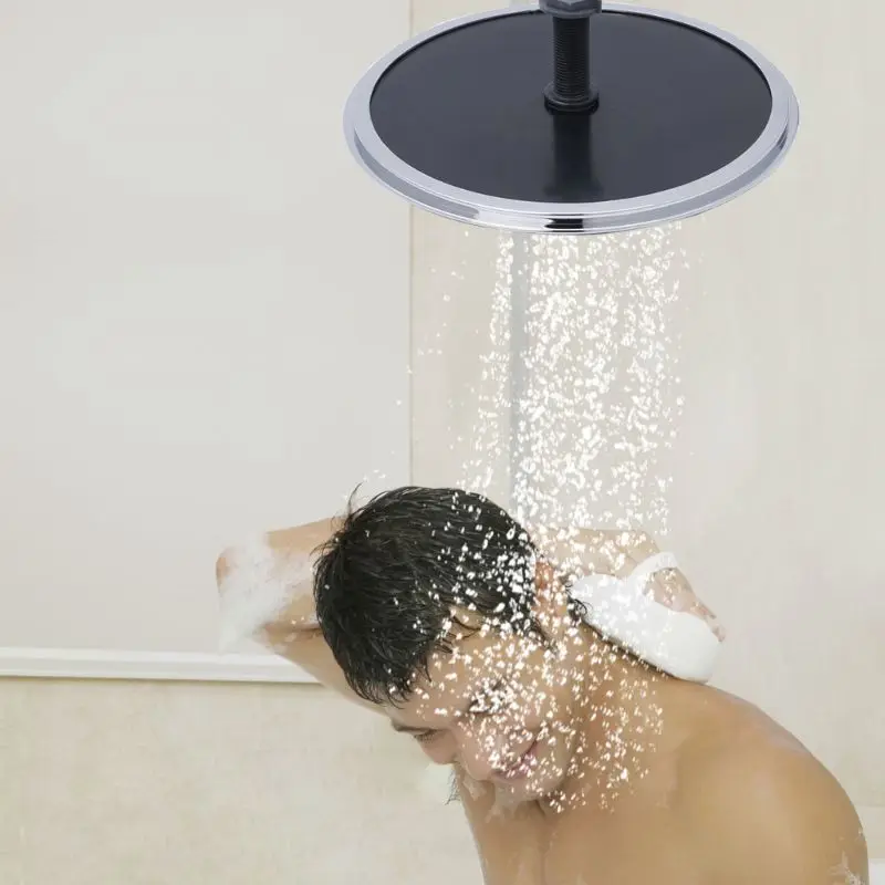 

2021 New Round Shape Bathroom Top Shower Head Straight Screw Rainfall Showering Sprayer G1/2\"