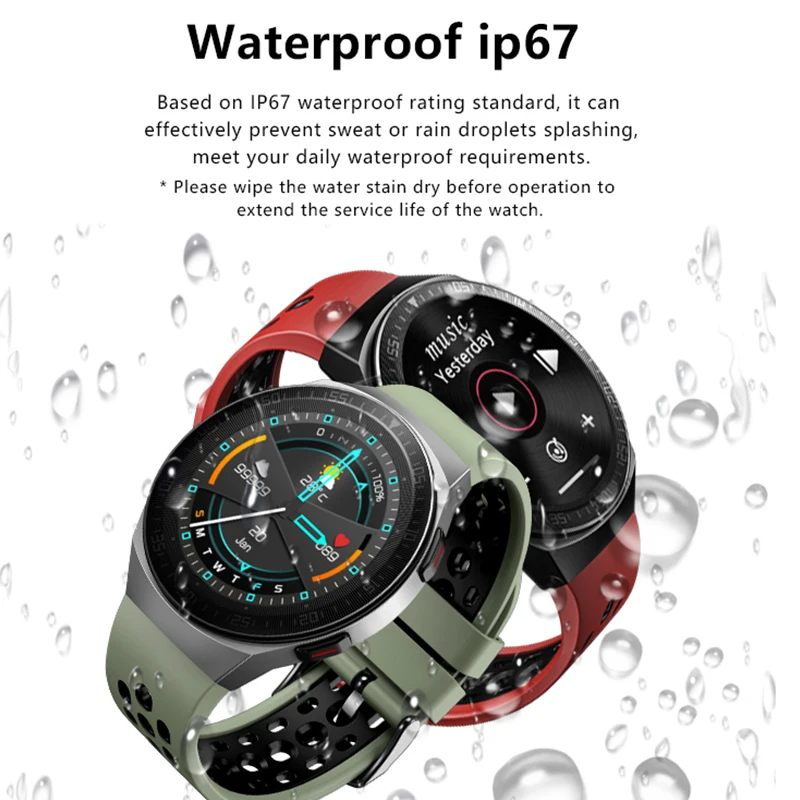 

New arrival Smart Watch Support Bluetooth Call Recording Music Playback With Big Microphone 8G RAM Smart watch Men ECG PPG Watch