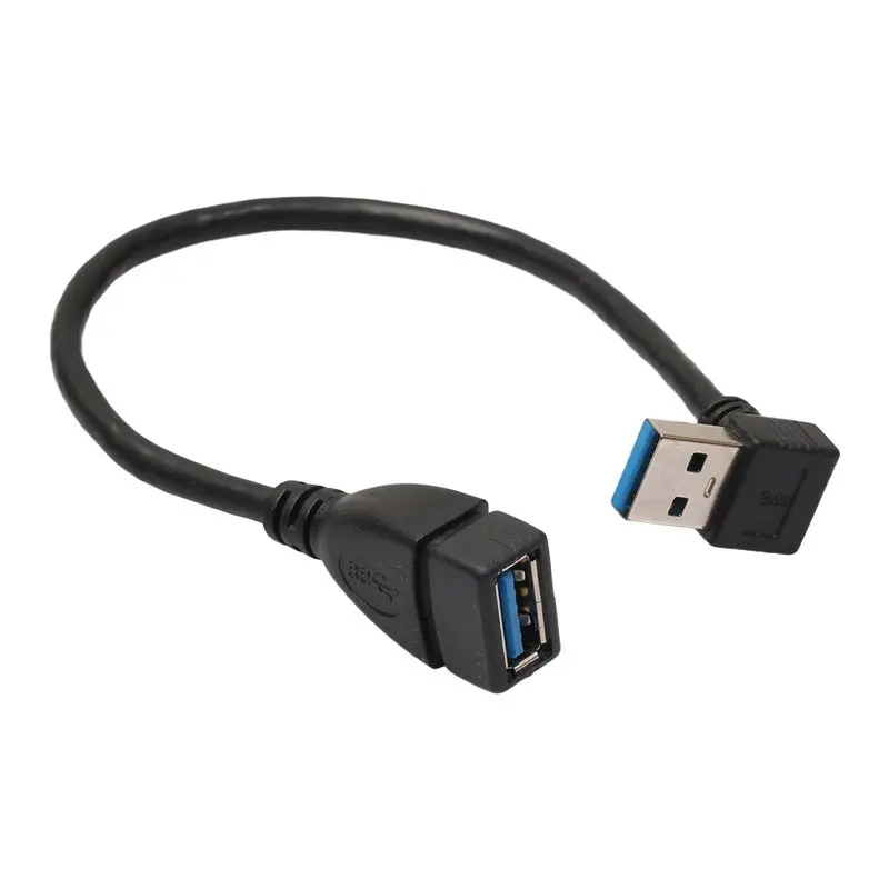 USB 3 0 правый угол 90 градусов удлинитель Кабель адаптер Папа мама шнур 20 см|Кабели