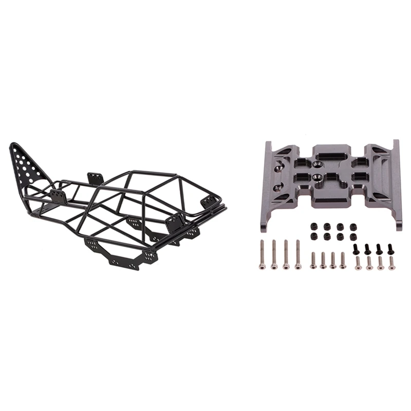 

Металлическая рамка с полным корпусом, металлический корпус, клетка для осевого SCX10 90022 90027 и металлическая противоскользящая пластина, креп...