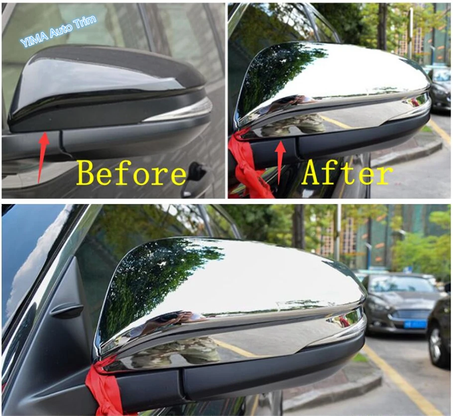 

Lapetus Auto Styling Wing Case Rearview Mirror Shell Cover Trim Fit For Toyota 4Runner 2013 - 2019 Chrome / Carbon Fiber Look