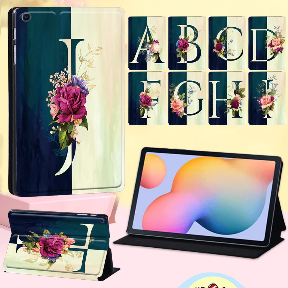 

Letter Series Cover Case for Samsung Galaxy Tab S6 Lite 10.4" P610 P615 High Quality Shockproof Leather Flip Tablet Case + Pen