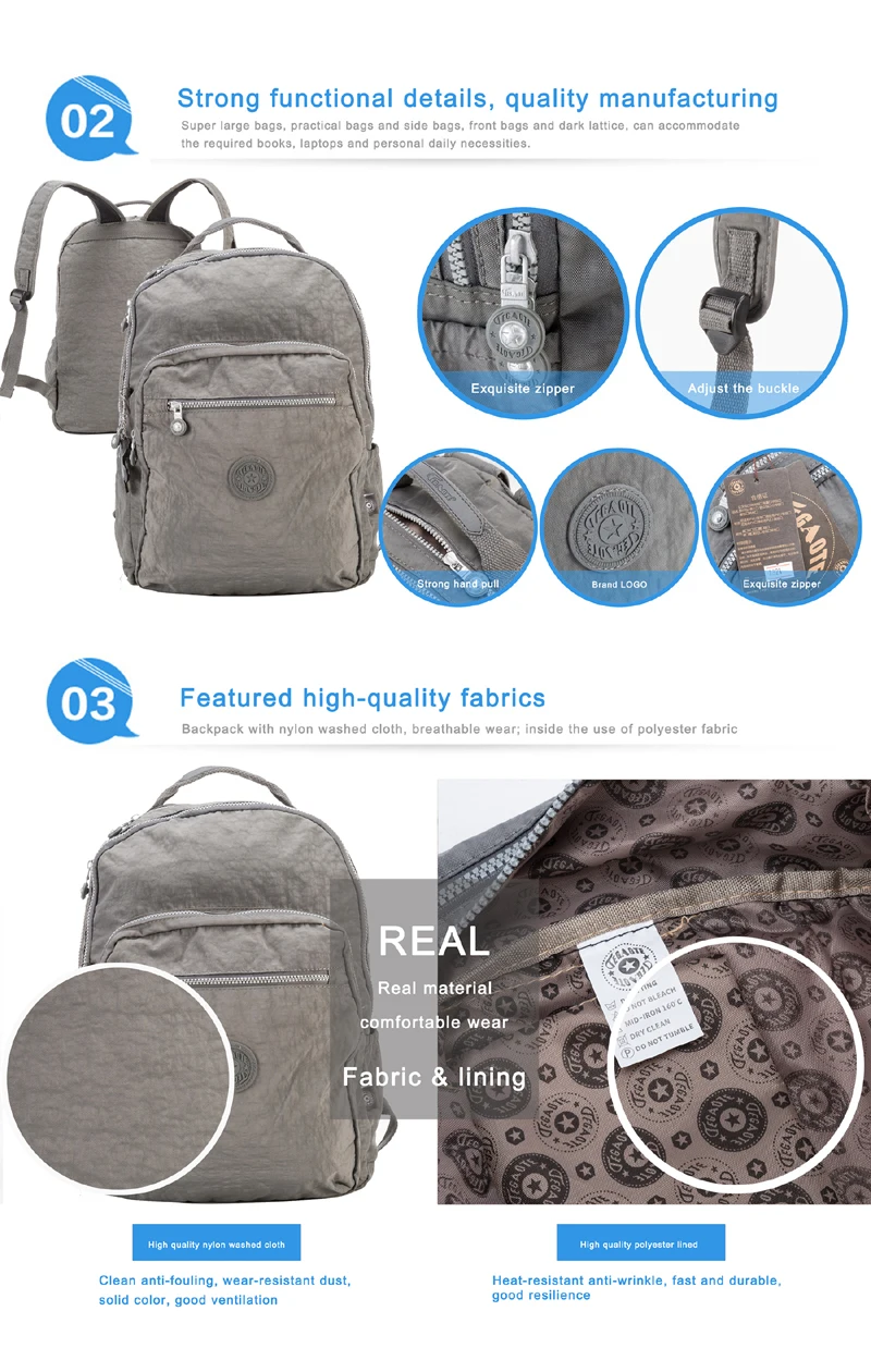 TEGAOTE, женский рюкзак для девочек-подростков, нейлоновые рюкзаки, Mochila Feminina, женский рюкзак для путешествий, школьный рюкзак, Sac A Dos