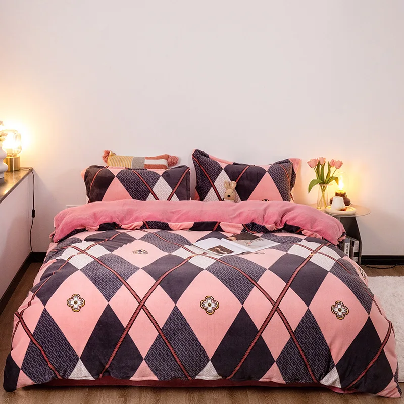 Королевский фланелевый шерстяной пушистый Комплект постельного белья мягкий