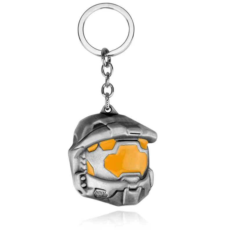 Модный классический брелок для ключей из сплава в форме шлема с охватывающей