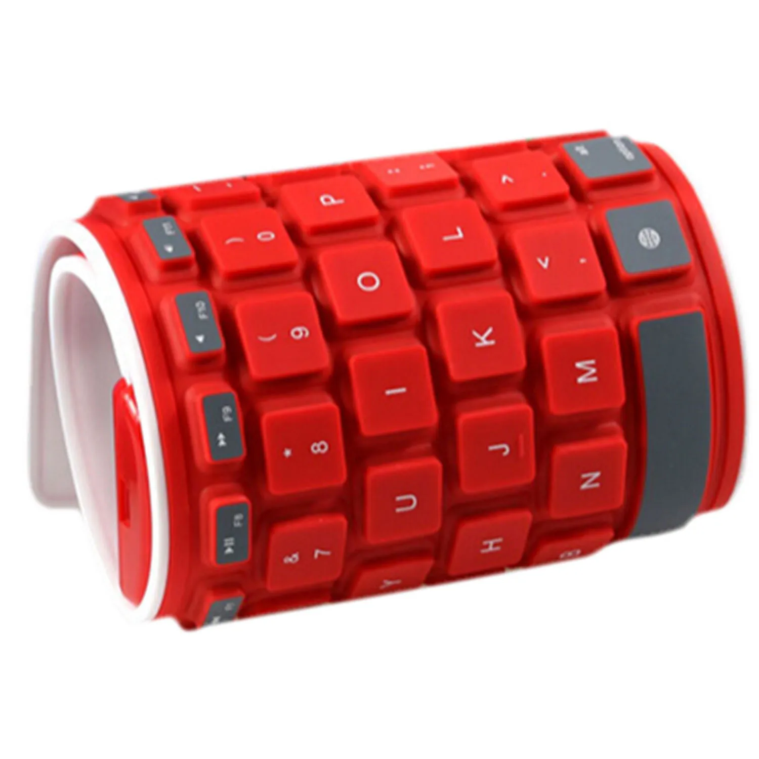 Vococal USB-клавиатура силиконовая Гибкая Складная Беспроводная клавиатура для ПК IOS