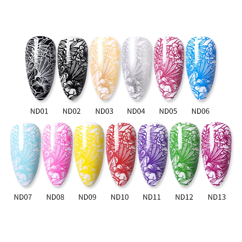 

Stamping Nail Polish Black White Gold Silver Nail Art Printing Varnish DIY Design for Stamping Plate Nails Lacquers
