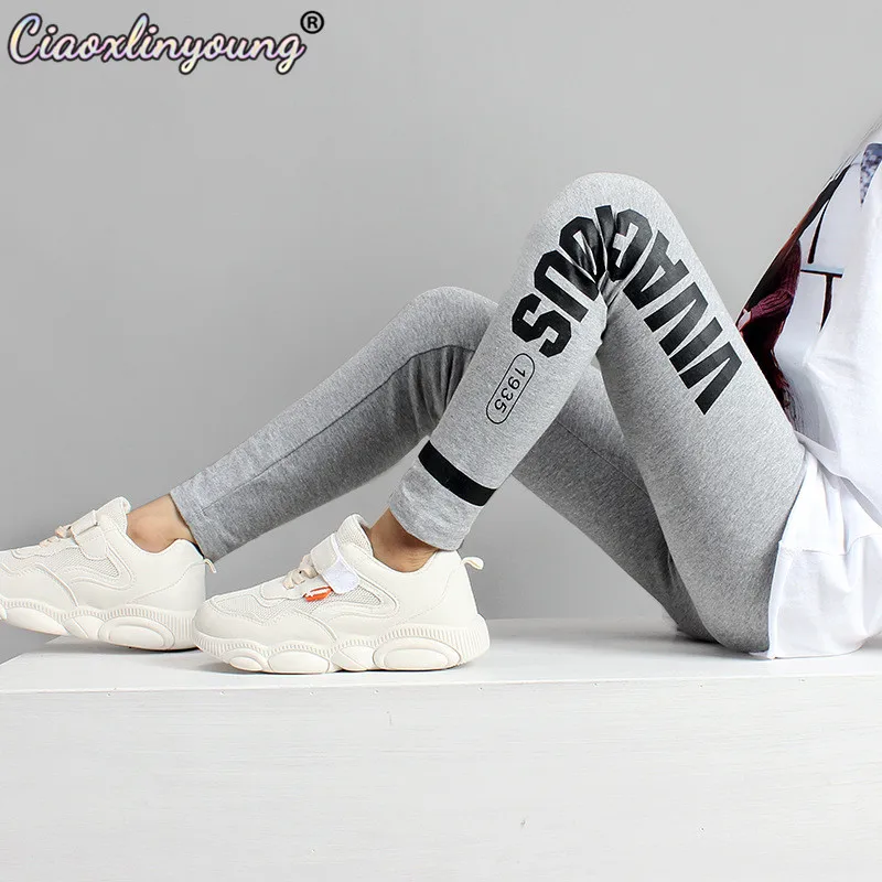 

Леггинсы Ciaoxlinyoung для девочек-подростков, модные повседневные Мягкие Длинные штаны с надписью на английском языке, Хлопковые Штаны