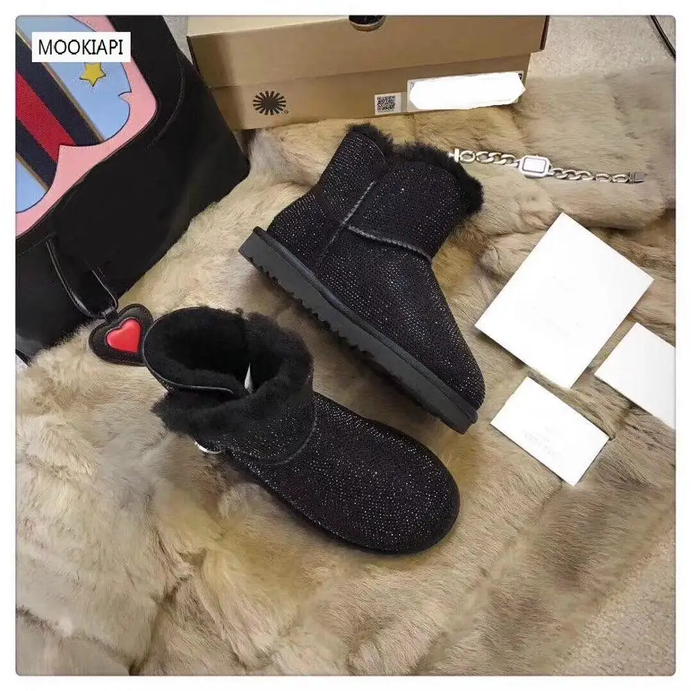 Новейшие высококачественные зимние ботинки в Китае 2019 г. Натуральная овчина 100%