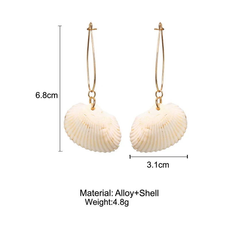 

cute Style Creative Retro Oceans Series Scallop Earrings Shell Pendant Earrings earrings for women gift for woman