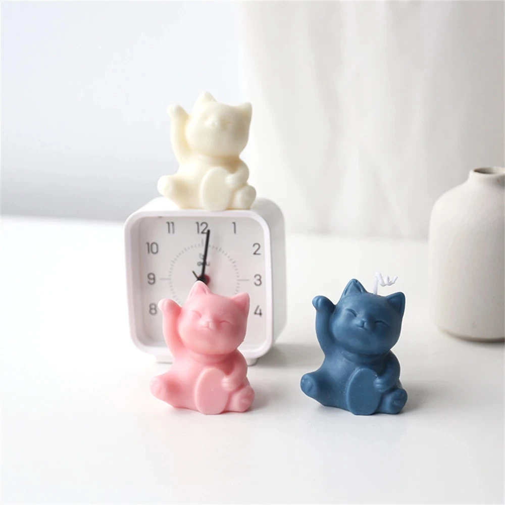 Силиконовая форма для свечей Кот и мышь