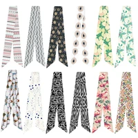 new womens scarf hairband ribbons tied scarf bag decoration tie multifunction hand ribbon scarf 955 cm headscarf