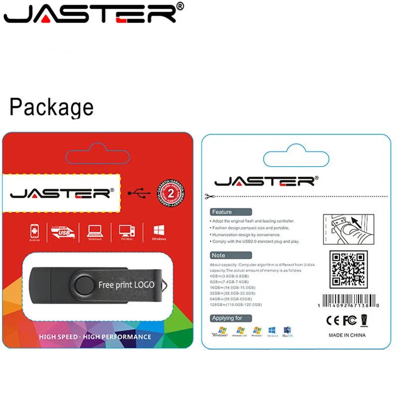 

JASTER USB 2.0 OTG usb 4GB 8GB 16GB 32GB 64GB pen drive for Android Smart Phone Metal memory stick