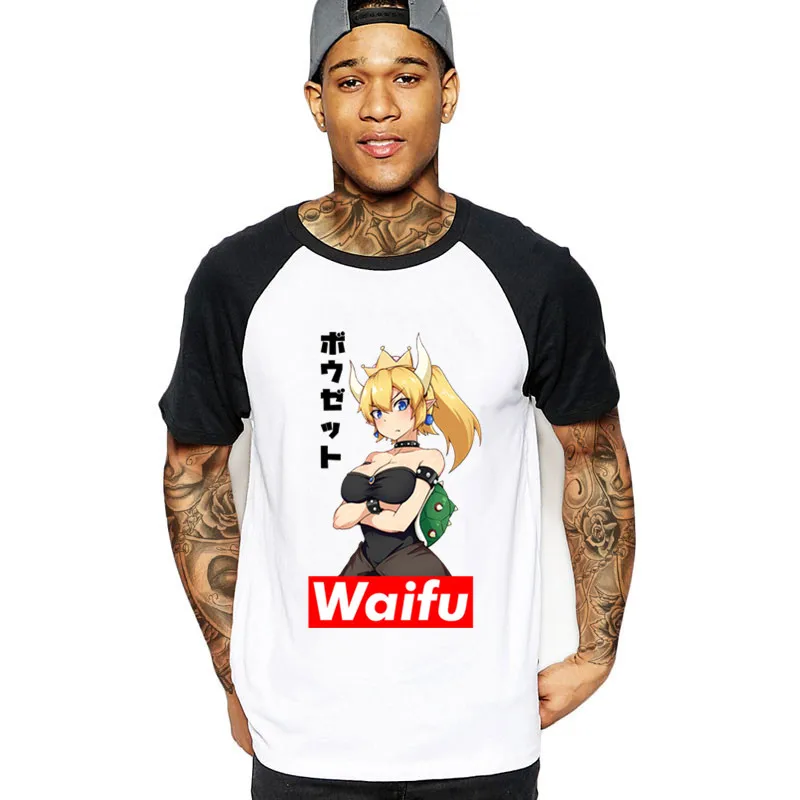 Новый дизайн футболка Waifu Мужская сексуальная с аниме Ahegao Уличная Camiseta футболки