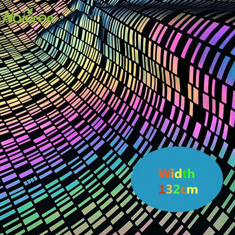 Светоотражающая светящаяся ткань 132 см для двора шитья украшения сделай сам