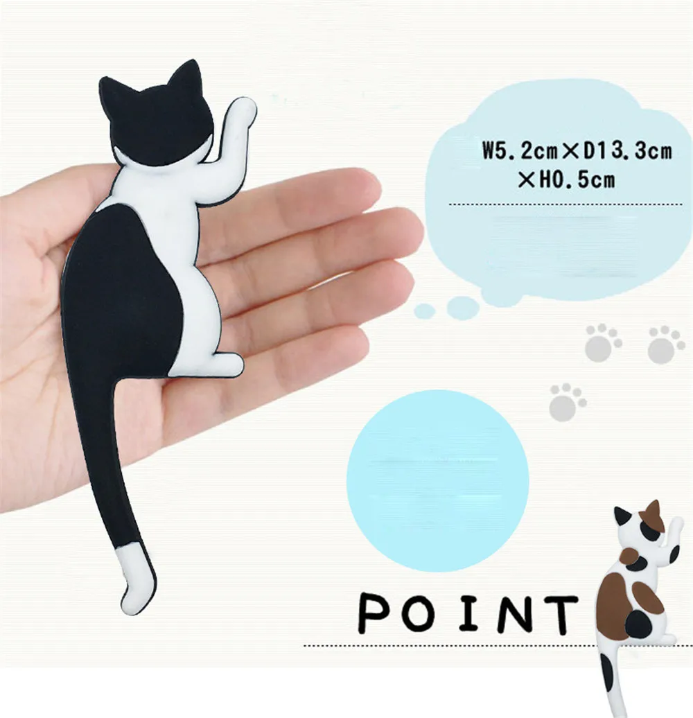 Unique Kitten Fridge Magnets Cute Cat Design Magnet Button Minimalsit Refrigerator Message Sticker Home Decor Kitchen Access |