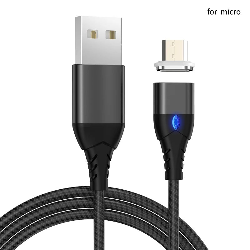 1.5m black micro Tongyinhai Micro USB кабель Магнитный USB C Тип быстрой зарядки шнур для передачи данных для huawei 3A быстрое зарядное устройство магнитный разъем - Цвет: 1.5m black micro
