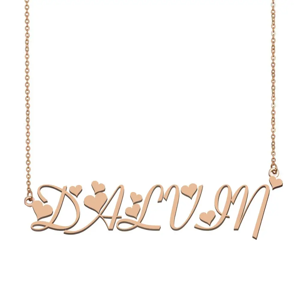 

DALVIN Name Necklace, Custom Name Necklace for Women Girls Best Friends Birthday Wedding Christmas Mother Days Gift