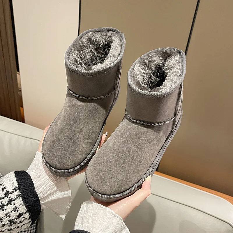 Плюшевые и утолщенные зимние сапоги Женская Новинка Осень-зима 2021 обувь на