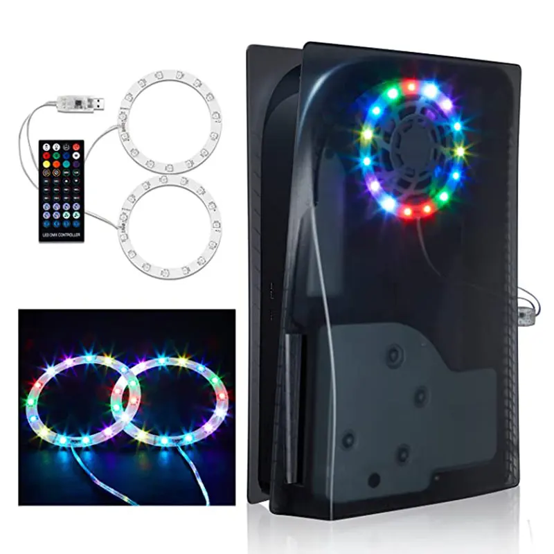 8 Colors DIY LED String Light Strip For PlayStation 5 PS5 Cooling Fan Decorative Accessories RGB Lighting USB/APP Remote Control |